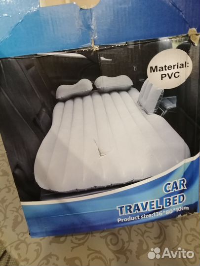Матрас надувной в автомобиль с подушками и насосом
