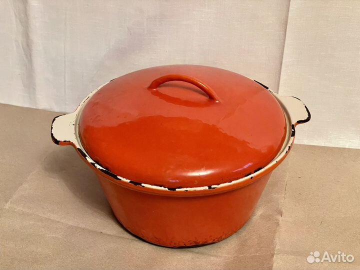 Утятница чугунная эмалированная СССР