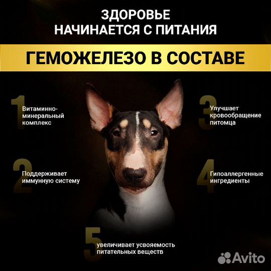 Корм для собак Gold Line с говядиной, 900 г