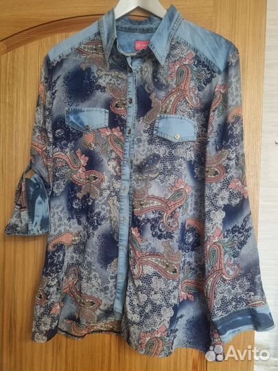 Джинсовая рубашка 46 48