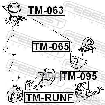 TM-runf подушка двигателя передняяToyota Corol