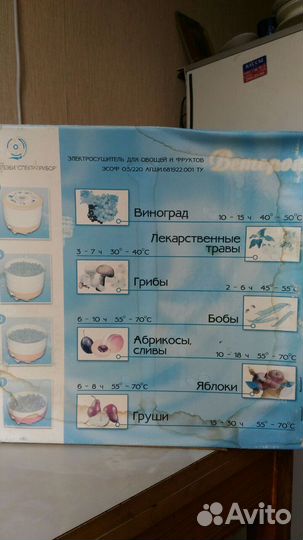 Сушилка для овощей и фруктов электрическая