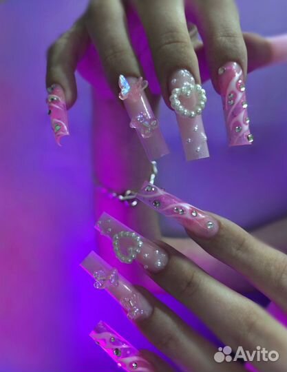 Наращивание ногтей, арт/креативный маникюр