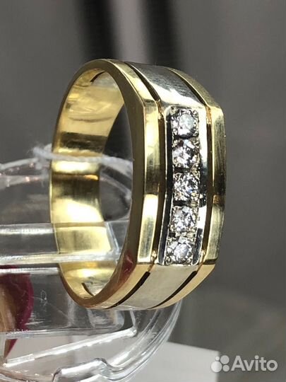 Кольцо СССР с бриллиантами золото 585/19,5р/7,55 г