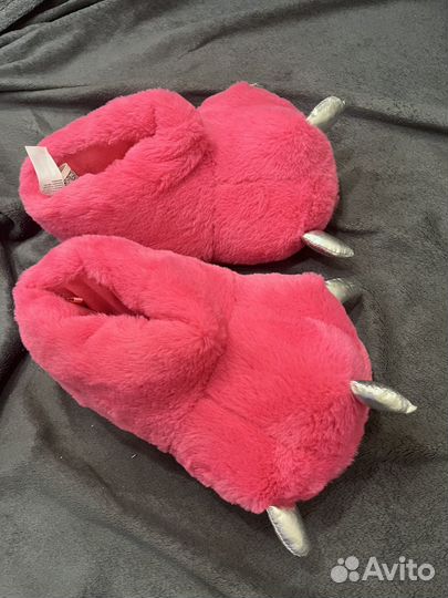 Тапки лапы розовые