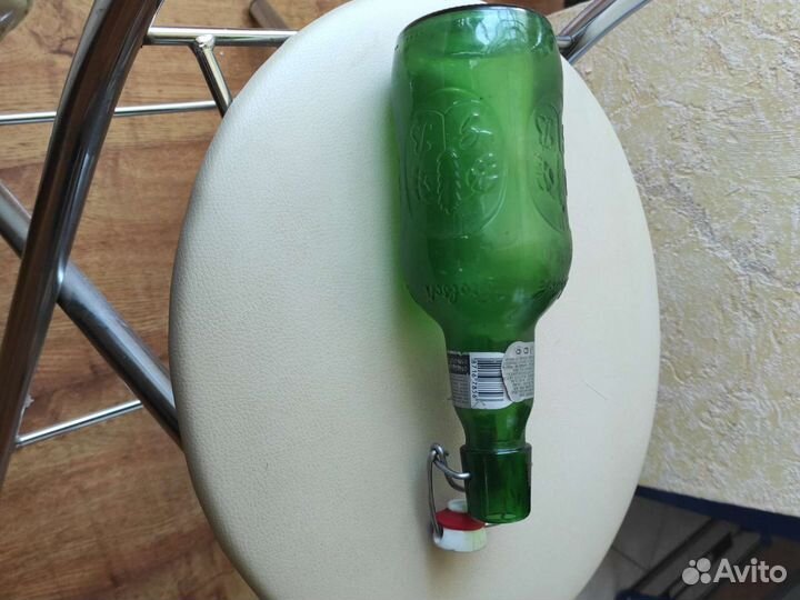 Стеклянная бутылка 473 мл с крышкой