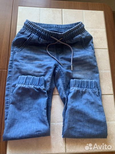 Джинсовая рубашка и джинсы 104-110-116