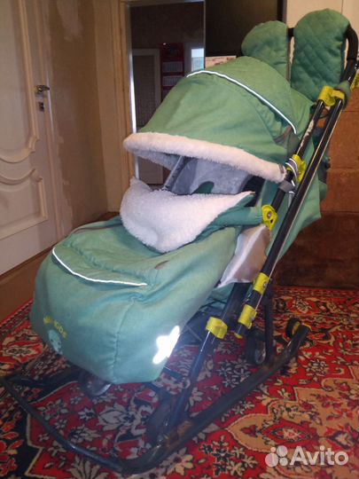 Детские санки коляска ника 7-3