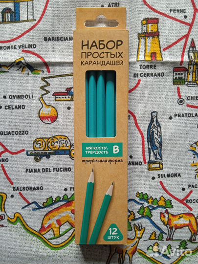 Набор простых карандашей,12штук