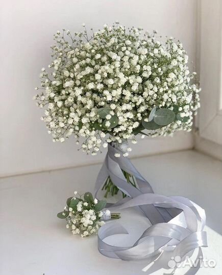 Букет невесты свадебный букет гипсофила