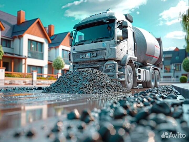 Автобетоносмеситель с лентой,бетон