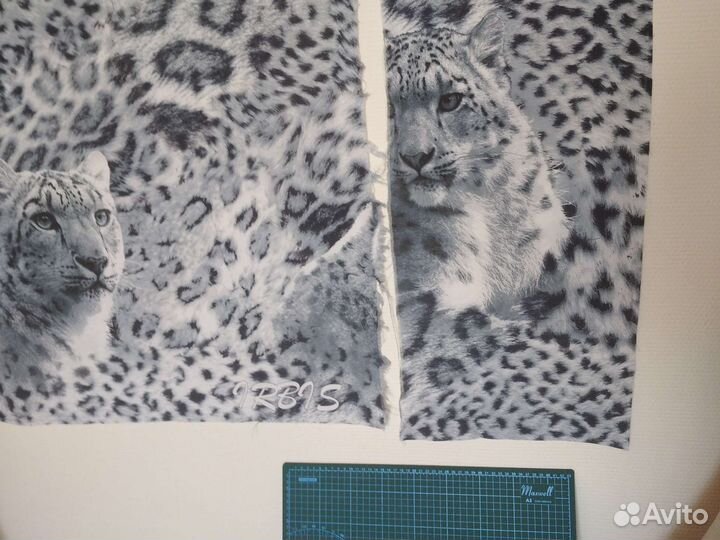 Ткань купон с изображением тигра хлопок бязь