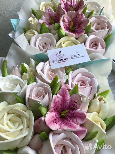 Букеты из зефира