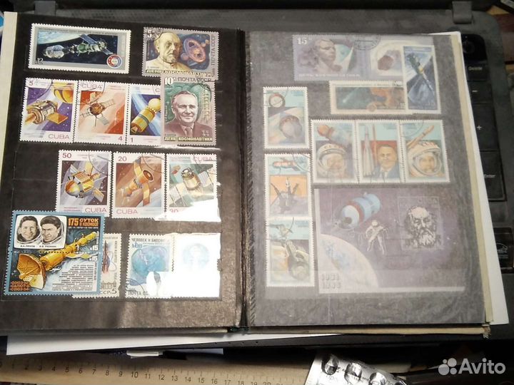Альбом с марками космос, техника