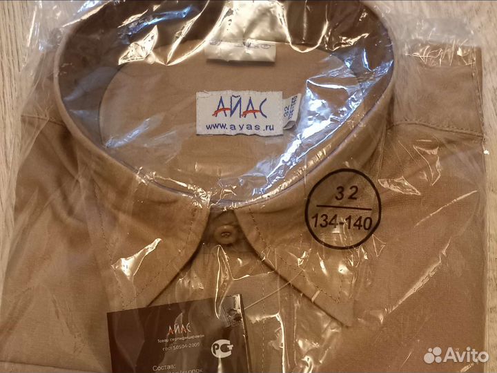 Рубашка для мальчика 32 р, 134-140