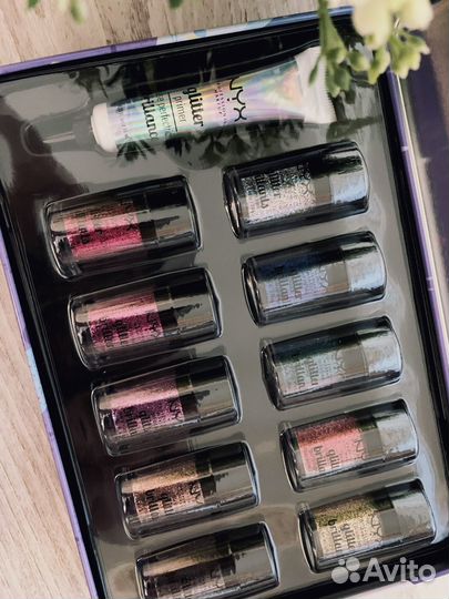 Набор пигментов и глиттеров NYX