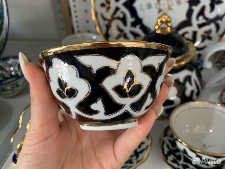 Узбекская посуда пахта сервиз