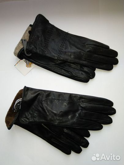 Перчатки женские кожаные новые