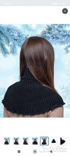 Снуд Манишка Шарф женский мужской унисекс демисез