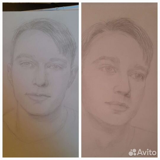 Портреты по фото карандашом,акрилом. Рисунки
