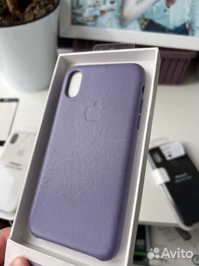 Чехол на iPhone X/XS оригинал Lether case