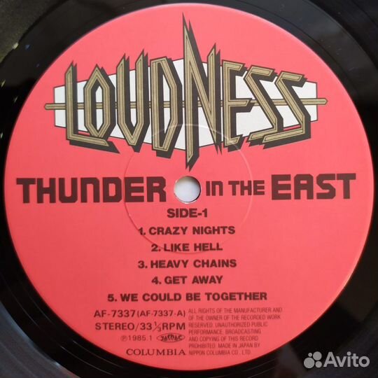 LP - Loudness - Thunder In The East /Japan/ - 1985