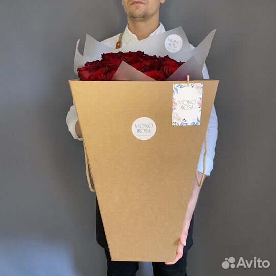 Букет 25 роз Explorer Premium 60-70см 