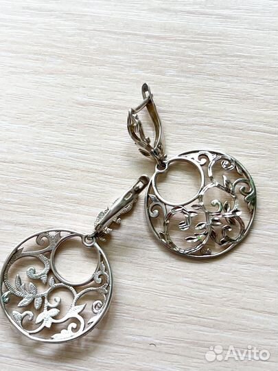Серьги серебро