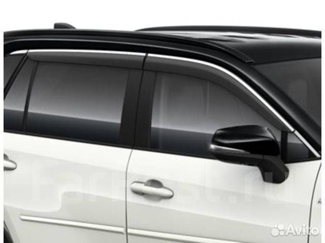 Ветровики (нержавеющий молдинг) Toyota Rav4