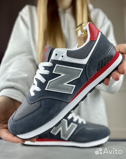 Мужские кроссовки New Balance 574 сине-серые