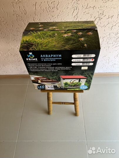 Аквариум для рыбок,прямоугольный на 15литров