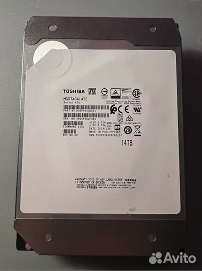 Hdd 14tb toshiba MG07ACA14TE