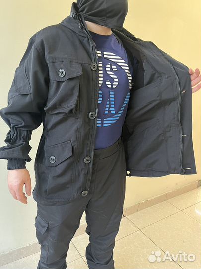 Тактический костюм Горка-8 Спецназ. Черный. Лето