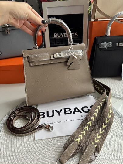 Сумка Hermes kelly 25 натуральная кожа