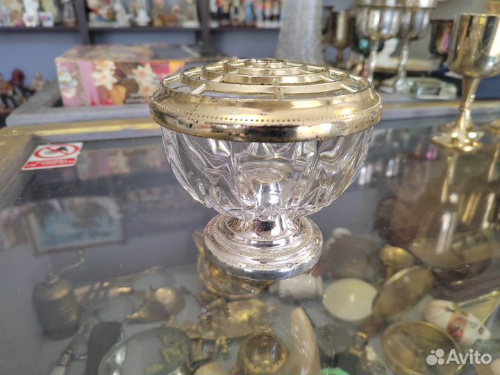 Хрустальная ваза для бутонов с решёткой Англия