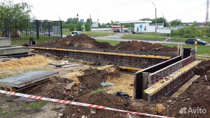 Аренда мелкощитовой опалубки стен и фундаментов