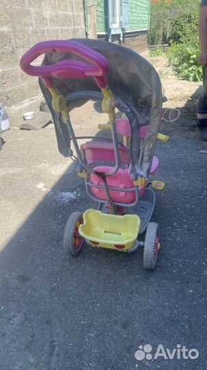 Детский велосипед трехколесный с ручкой