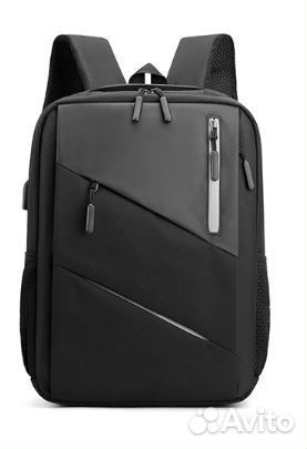 Рюкзак городской для ноута 15,6, черный, антивор