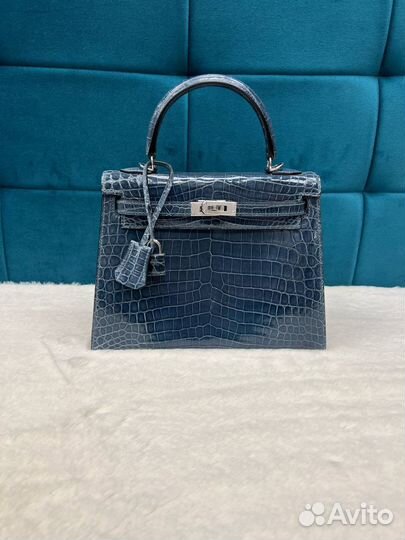 Сумка hermes kelly крокодил ручная