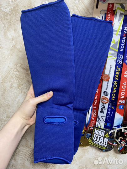 Защита голени накладки на ноги щитки Союз мма