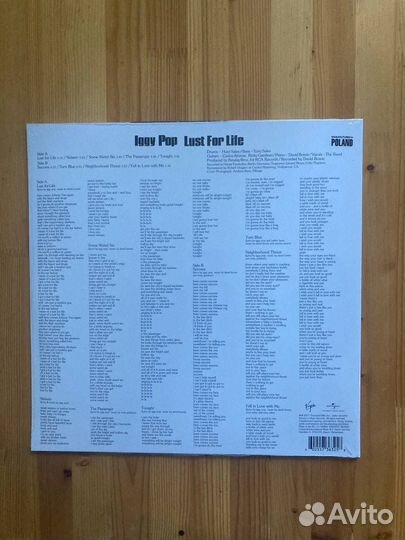 Iggy Pop – Lust For Life LP (180 Gram)