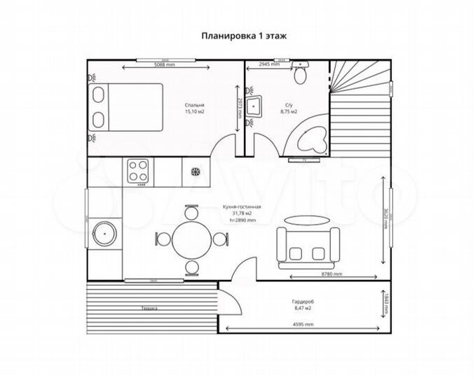 Дом 140 м² на участке 10 сот.