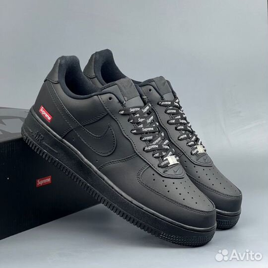 Nike Air Force 1 Черные Суприм