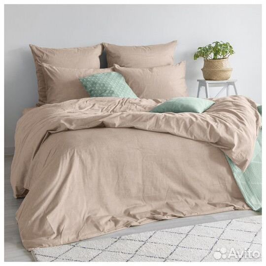 Пододеяльник verossa Melange 148х215см диагональ бежевый, арт.776116