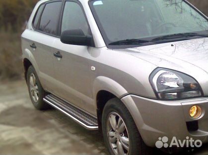 Пороги d-60 Hyundai Tucson 2004-2010 г.в