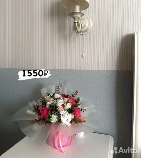 Букет из мыла, букет из мыльных цветов, букет