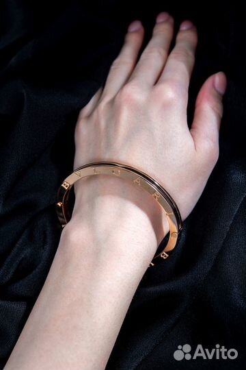 Браслет Bvlgari Bzero1 Black Ceramic Rose Gold Bracelet 351415