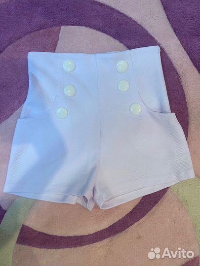 Шорты белые, джинсовые, голубые 42 44