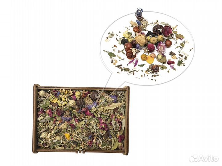 Чай горный. Чай из трав. деревянная коробочка. опт