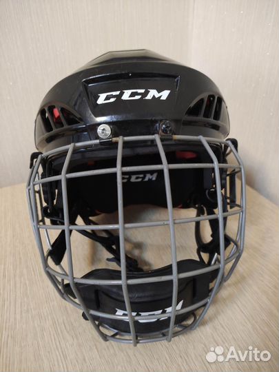 Шлем с маской хоккейный ссм чëрный JR XS